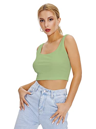 Image of Shasmi Women Crop Top, Ribbed, Stylish Tank Top, Soft and Comfy Fabric has Some Stretch