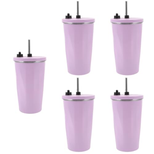 PRETYZOOM 5 Piezas Taza De Botella Térmica Plegable Matraz Infusor Taza De Café Térmica Térmico Taza De Café Helado Taza De Viaje De Café Cafe Botella Azul Hidro Acero Inoxidable 304