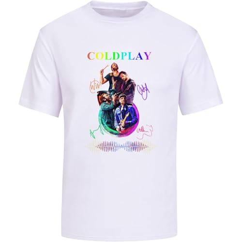 Photo de Cold-Play RD White Mens T-Shirt Cotton Unisex Tee Tops L