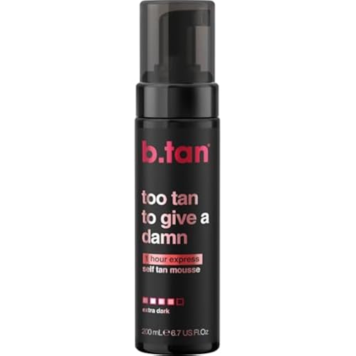 b.tan Ultra Dark Self Tanner Mousse - 1 Hour Express Bronzing Fake Tan Foam