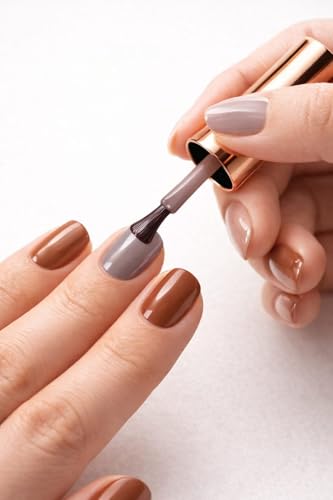 Image of Nail Paint Combo Pack of 2 | Quick Dry | Long Lasting | Glossy Finish (Classic Nude Combo)