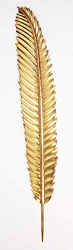 amelex 67 - Lámpara colgante con forma de pluma dorada para colgar en la pared (metal decorado), color dorado Cover