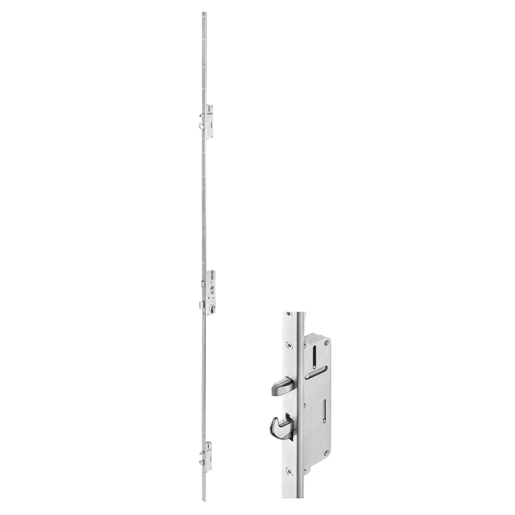 Puerta de entrada blanca de 110 x 210 cm de aluminio y PVC con 3 bisagras ajustables y cerradura de seguridad de 5 vías para mayor seguridad, duradera y resistente a la corrosión