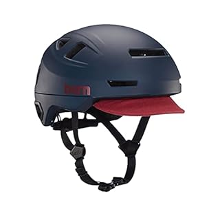 BERN, Hudson MIPS Bike Helmet with Integrated LED Rear Light and U-Lock Compatibility for Commuting, Matte Navy, Large