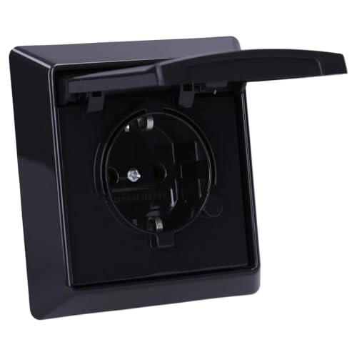 Busch-Jaeger Allwetter 44 Set: 1x SCHUKO Unterputz Steckdose mit Klappdeckel 20 EUGK-35-101 + 1-fach Rahmen 2101-35 Anthrazit UP IP44 Busch-Jaeger Allwetter 44 Set: 1x SCHUKO Unterputz Steckdose mit Klappdeckel 20 EUGK-35-101 + 1-fach Rahmen 2101-35 Anthrazit UP IP44