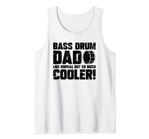 Hombre Divertido Bass Drum Dad Marching Band Drummer Camiseta sin Mangas