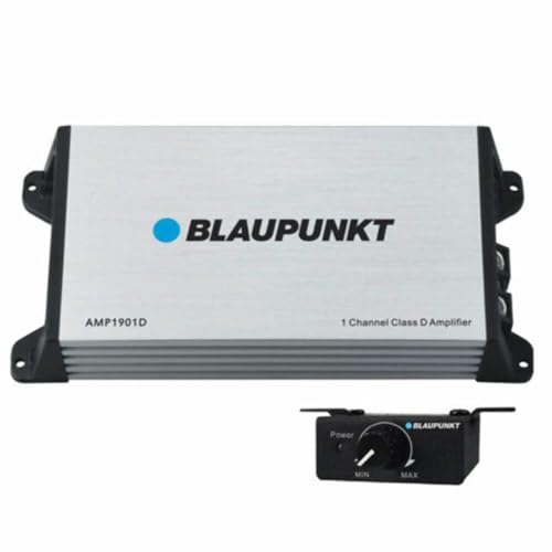 Blaupunkt AMP1901D Universal Car Speaker Amplifier Class D 1-Channel 2000 Watts Max Power