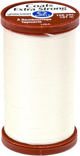Coats & Clark Extra Strong Upholstery Thread, 150-Yard Spools (Black & Natural Cream/White) - Thumbnail 3