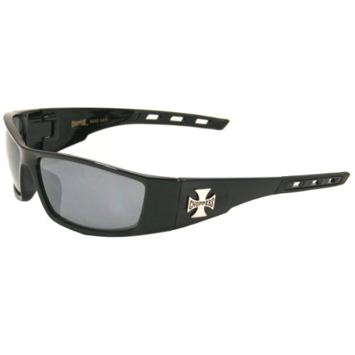 Bikers Sports Wrap Sunglasses for Motorcycle, All Outdoor Sports 3466 (Black Gloss)