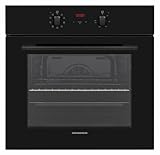 HEINNER HBO-V659GCD-GBK Einbau-Backofen – 65 L Garraum, Multifunktionsofen mit Umluft, Grill & Heißluft, LED-Touch-Display, Timerfunktion, Schwarz-Glas, Energieeffizienzklasse A – 5 Jahre Garantie
