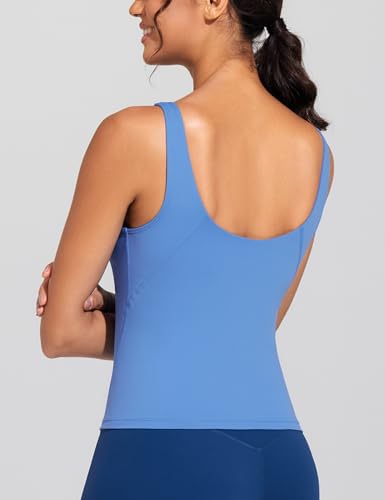 Image of THE GYM PEOPLE Women's Longline Sports Bra Wirefree Padded Workout Yoga Tank Top