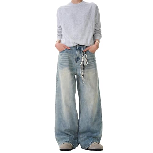 GUOYUXIAO Men's Jeans Washed Denim Jeans Loose Fit Trouser for Men2