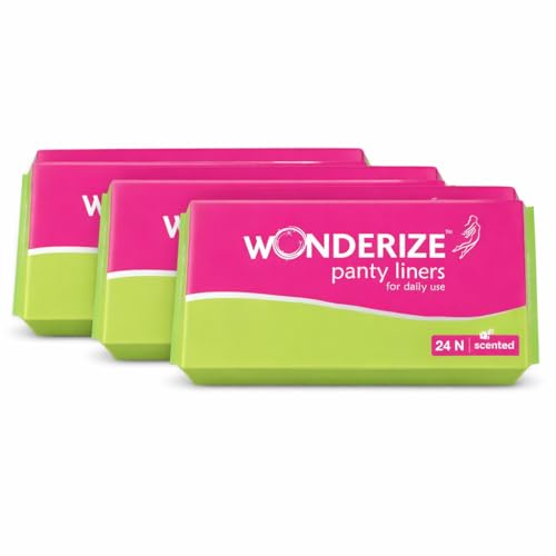 Image of Wonderize Ultra-Thin Panty Liners for Women - 155mm | Super Soft Cotton Cover for Daily Use | Odor Control & Breathable Design for Freshness & Rash-Free Comfort | Pack of 5 | 120 Liners