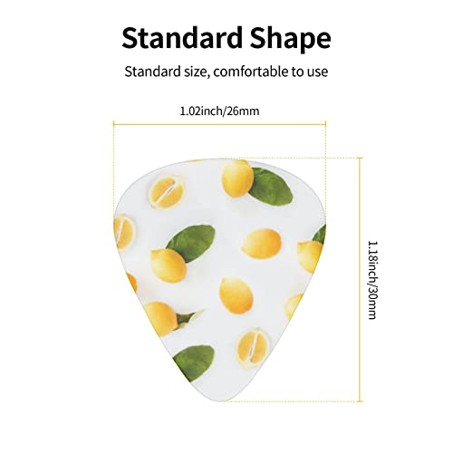 Lot de 12 médiators fins et épais pour guitare basse électrique Jaune citron - Les Beatles, Paul McCartney, John Lennon, RIngo Starr, George Harrison Lot de 12 médiators fins et épais pour guitare basse électrique Jaune citron – Image 5