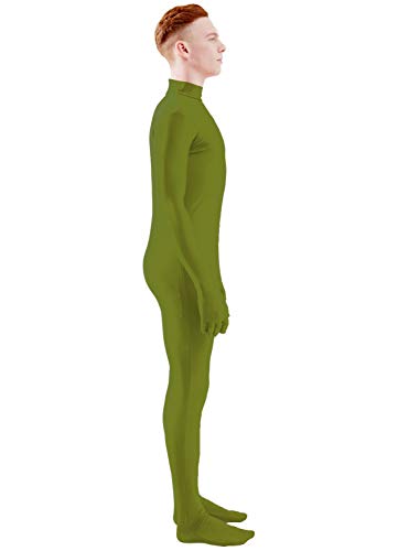 Image of Ensnovo Mens Mock Neck Full Body Unitard Spandex Zentai Suits Costumes
