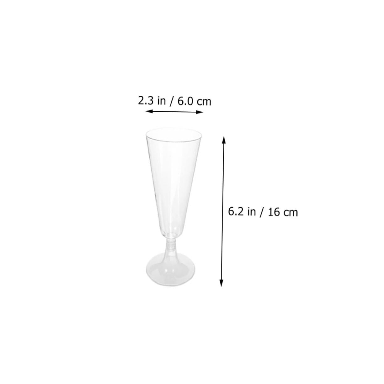 CIYODO 40Pcs Unbreakable Cocktail Goblets Transparent Drinking Flutes for Parties Weddings and Gatherings Capacity for Wine and