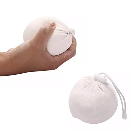 2 Bags Strong Refillable Gym Chalk Ball, Each Climbing Chalk Ball Has 65 g (2.3 oz), Fine Soft for Athletic Chalk Ball Comes Full Good for Rock Climbing, Gym Workouts 