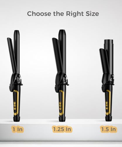 Lanvier 1 Inch Extra Long Ceramic Curling Iron