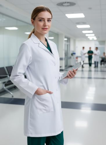 Blouse de laboratoire médical mixte blanche Ozarra - 5