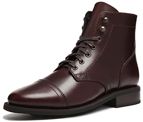Thursday Boot Company Women's Captain Cap Toe Ankle Boots, Brown, 6.5