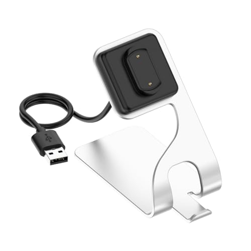KETOPKIN USB Cable Charging Docks for Amazfit GTR 3,GTR 3 Pro,GTS 3,GTS 4,GTR 4,GTR 4 Pro,Amazfit T-Rex 2,Amazfit T-Rex Ultra,Amazfit Cheetah,Amazfit Cheetah Pro Smartwatch Charger (Silver)