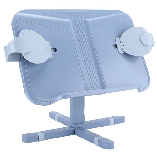 Book Holder Adjustable 0-180° Angle Multifunctional Retractable Large Panel Portable Book Stand For Reading Textbook Magazine Recipe (Blue) #TOP15