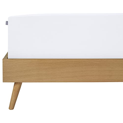 Schiesser Spannbettlaken, 100% Baumwolle, Weiß, 100 x 200 cm Cover