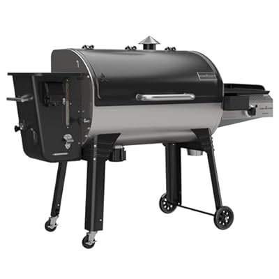 Camp Chef Woodwind 36 Pellet Grill with Sidekick Flat Top - Stainless Steel Barbecue Grill with WiFi Connectivity - 1236 sq in Total Rack Area