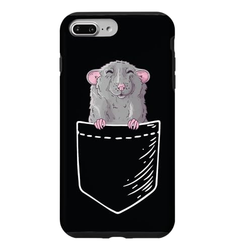 Funny Mens Womens Kids Girls Pet Rat In Pocket Lover �X�}�z�P�[�X iPhone 7 Plus/8 Plus �p