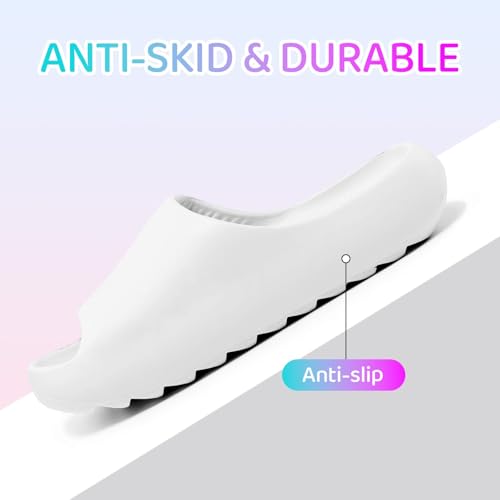 Image of Cloud Slides for Kids,Boys Girls Shower Slippers Bathroom Pool Sandals,Toddler Home House Open Toe Comfy Thick Sole Slippers,Summer Non-Slip Beach Shoes