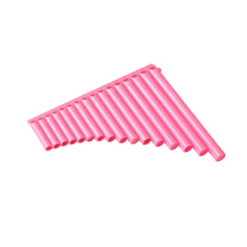 Colaxi 16 Pipe Pan Flute,Musical Instrument,Teaching, Portable,Traditional,Panpipe Key of C, for Music Lover Performance, Pink