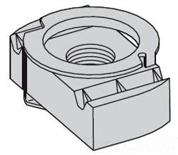 B-Line Twirl-Nut TN228ZN Metric Channel Nut Without Spring, 3/8-16, 3/8 in THK, Steel
