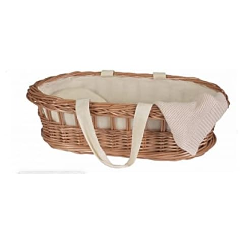 Egmont Toys - Wicker Moses Basket for Dolls - Wicker, Fabric - 700217 Cover