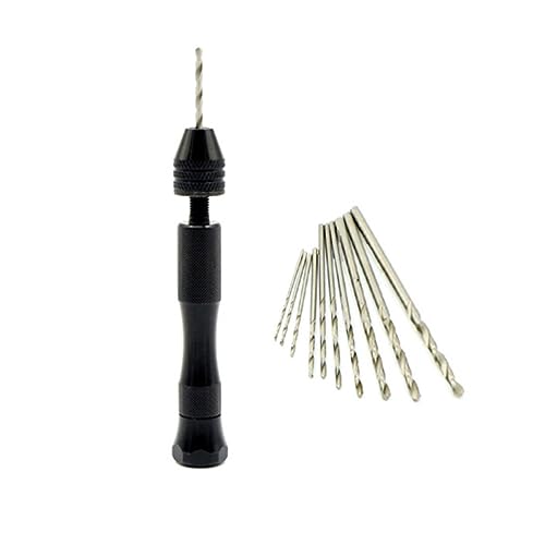 OSALADI 11pcs Hand Drill Chunk Keyless Chunk Micro Drill Bits Hole Drill Mini