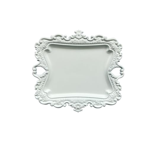 khtumeware 1 Pack Jewelry Dish White Jewelry Trays ideal for holding jewelry rings and large jewelry storage trinkets.