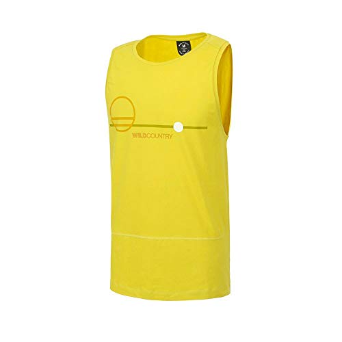 Wild Country 95188 Session M Tank camiseta sin mangas de hombre color amarillo de algodón regular