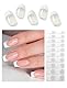 Wahrshei Nagelfolien | French Tips UV Gel Nagelfolie | Selbstklebende Gel Nail Stickers | Gellack Wraps für Nagel