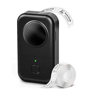 Phomemo Label Maker Machine, D30 Mini Labeling Machine Handheld Label Printer, Bluetooth Thermal Sticker Maker, Portable Inkless Label Makers for Home Organizing, Work with 0.35 0.47 inch 12mm Labeler