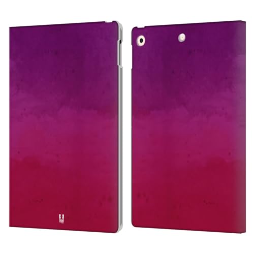 Étui portefeuille iPad 10.2 en cuir Violet et Rose Aquarelle Head Case Designs