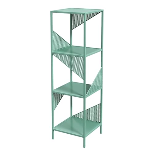 Estantería de pie de 2, 3 y 4 niveles, resistente de hierro forjado, capacidad de carga de 25 kg por estante, para sala de estar, dormitorio, oficina