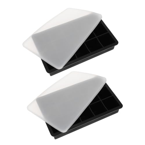 2 piezas bandejas para cubitos de silicona con tapa miniatura 1