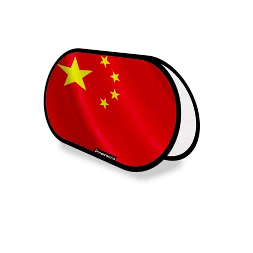 Drapeau Chine Ovale publicitaire en polyester 70x120cm aux finitions soignées