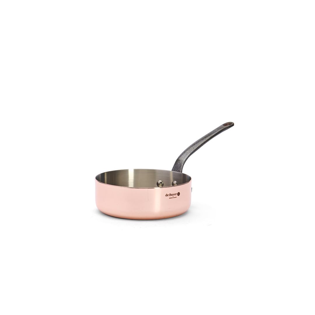 DE BUYER 6462.16, sautoir cuivre-inox fonte, ø16 cm, induction