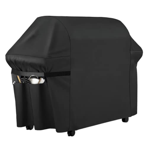 Fishoney Funda Barbacoa, Funda Barbacoa Exterior Impermeable, Funda Barbacoa Impermeable, Funda para Barbacoa Exteriores, 210D Oxford Anti-Viento UV Resistente al Desgarro BBQ Cover(145x61x117cm)