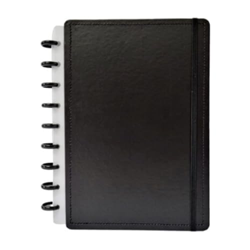 Caderno com Disco Disko Black, Caderno Personaliz&aacute;vel, Caderno Argolado, Grande, 210x280mm, A4,...