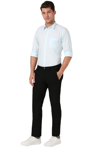Image of Peter England Men Cotton Slim Fit Stripe Shirt