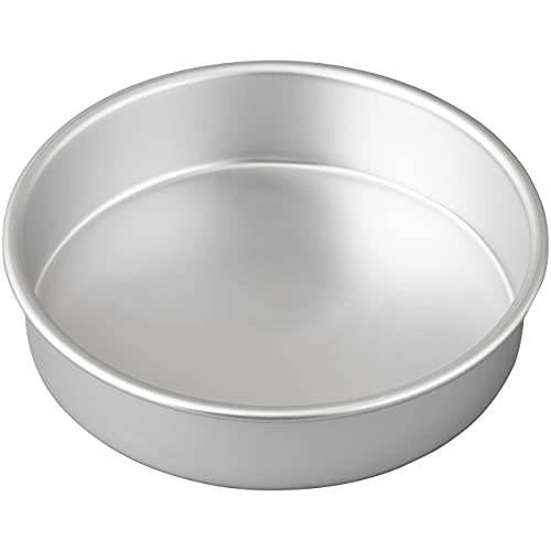 HAZEL 8 Inch Round Cake Mould Tin for Microwave and Cooker I Food Grade Aluminium Premium Quality for a Great Cake Baking Experience | Baking Tray Aluminium