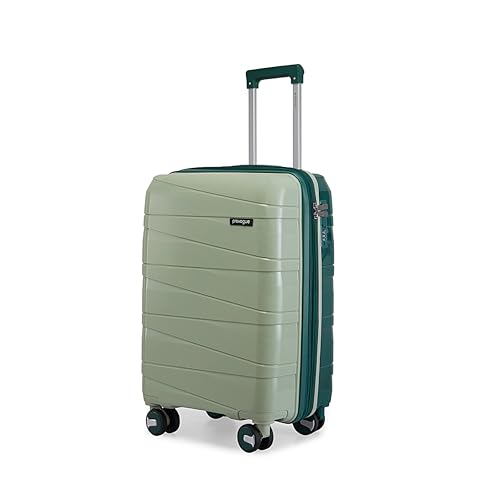 Image of Provogue Azure Hard-Sided PP 75 Cm Check-in Large Size Luggage Suitcase | Expandable Space with 8 Wheels Trolley Bags for Travel | Combination Lock | 5 Year Warranty (Laurel Green /Hunter Green)