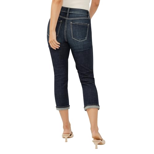 Silver Jeans Co. Women's Avery High Rise Curvy Fit Capri Jeans3