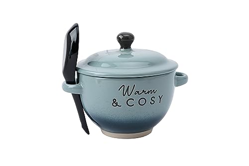 CGB Giftware | Snuggle Season 'Warm & Cosy' Soup Bowl with Spoon | Gift Boxed | Autumn | 350ml Capacity | GB07156